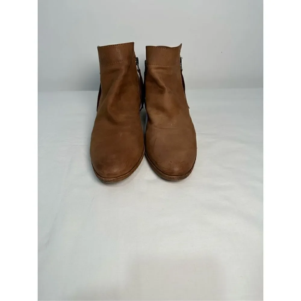 Sam Edelman tan leather zippers on sides ankle boots size 7.     S-0330 - Picture 2 of 8